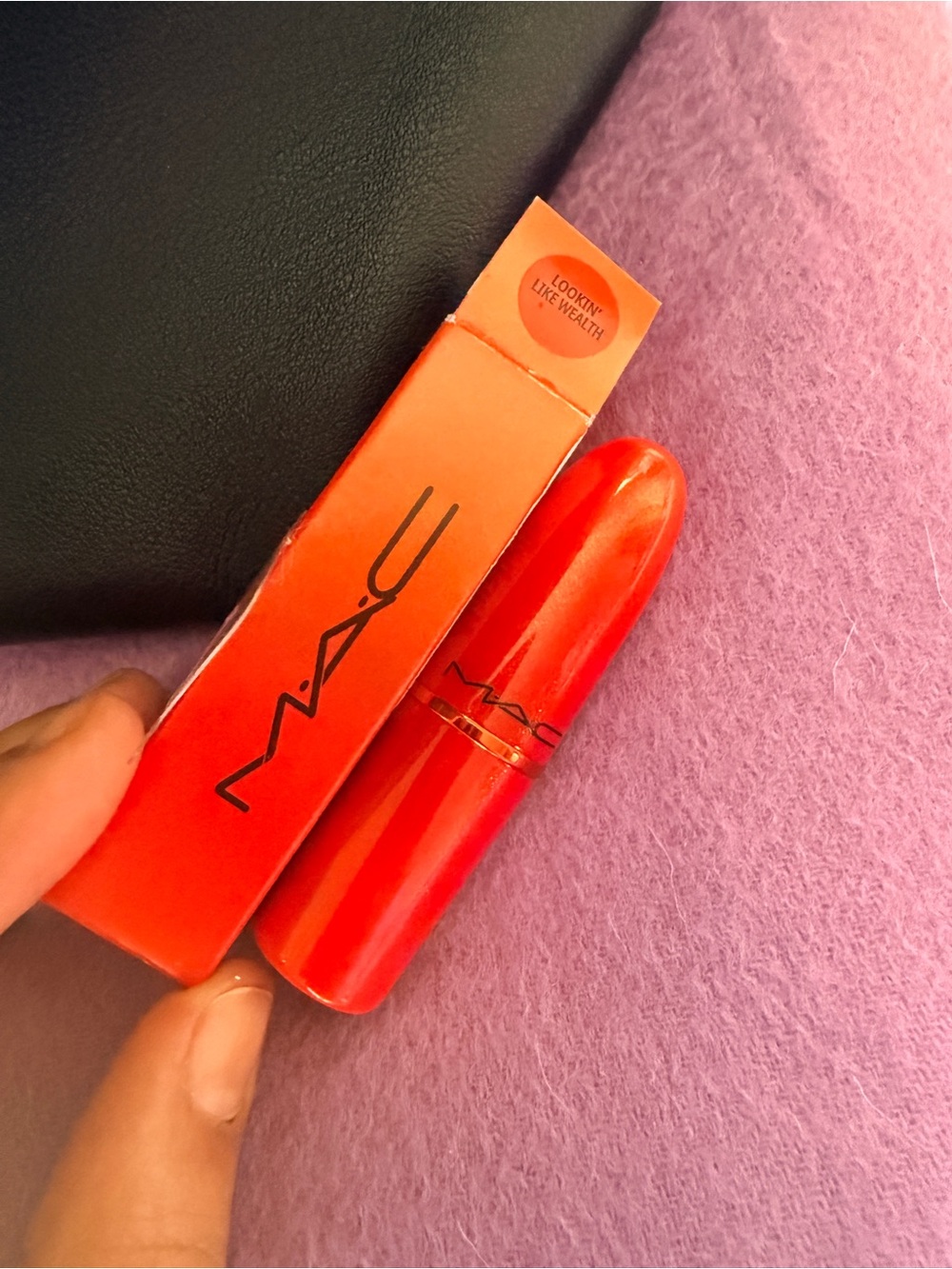 MAC Cosmetics Lipstick in Bright Orange Packaging